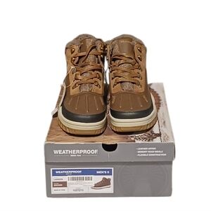 Weatherproof  Landon Rugged Men's Sneakerboots Tan and Brown  Size 9 New In Box